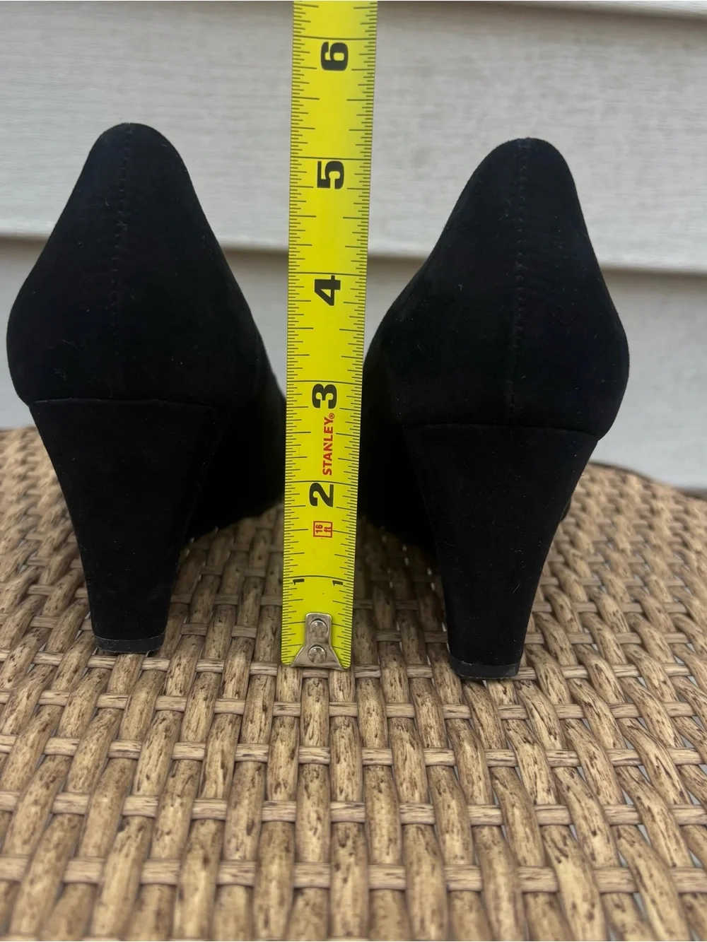 A New Day Women’s  Classic Black Faux Suede Wedge Heels Pumps | Size 7